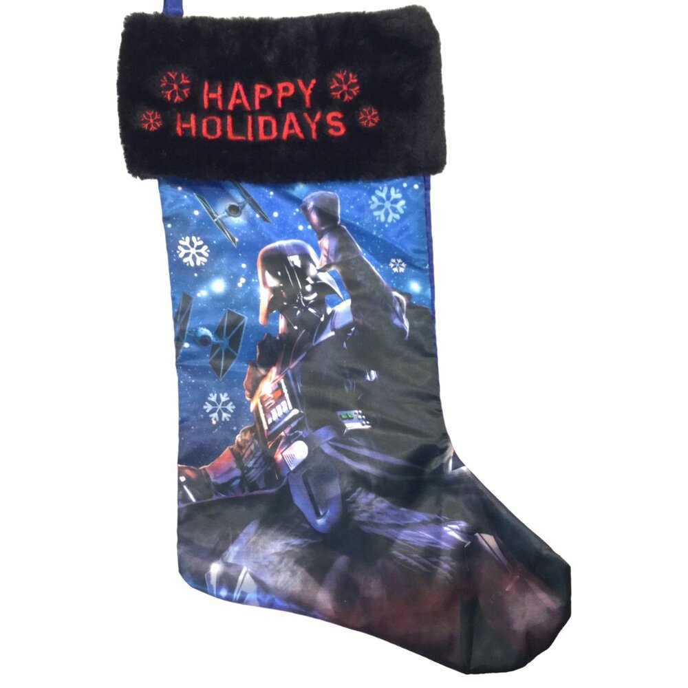 Star Wars Happy Holidays Christmas Stocking Blue 18in - Lucas Film 1366-424